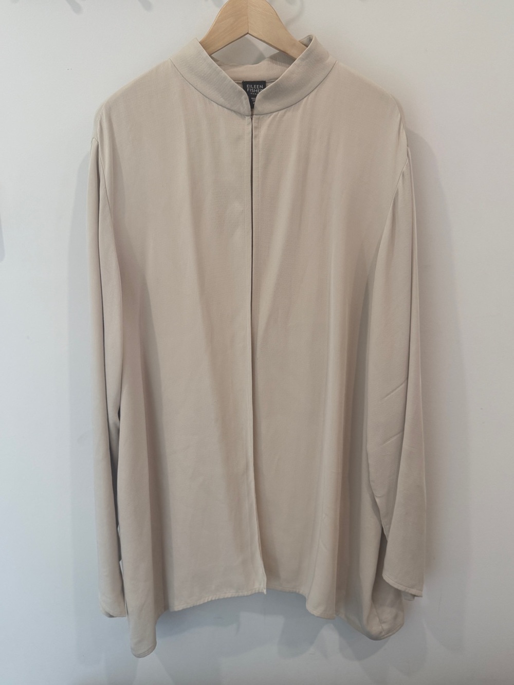 100% Silk Ivory Open Front Jacket 2X Lightweight Luxury Layer Cardigan Cream